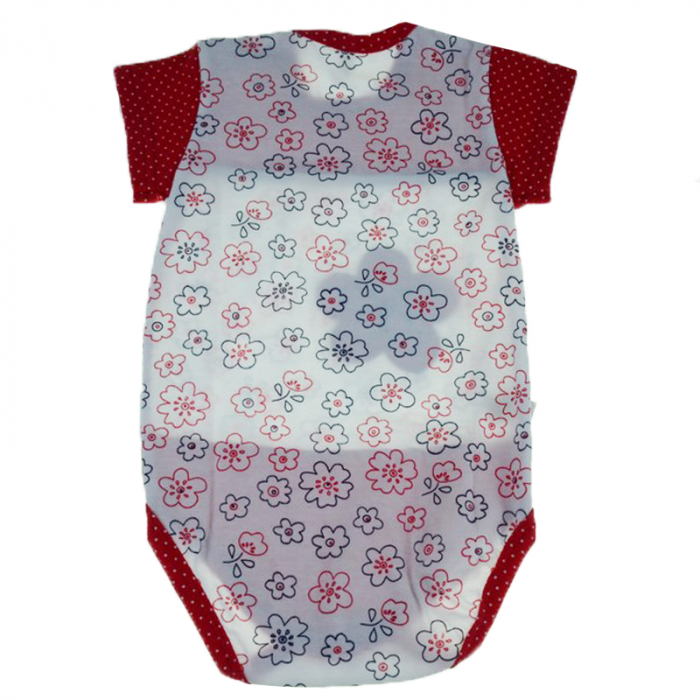 Body cu maneca scurta pentru fete Koala Olunia 03-585-74-cm, Rosu [2]