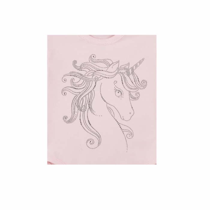 Body cu maneca scurta pentru fete Koala Unicorn 08-562_86 cm, Roz [2]