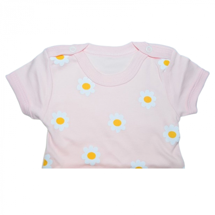 Body cu maneca scurta, pentru fete, Mini Junior 2119FR, Roz [3]