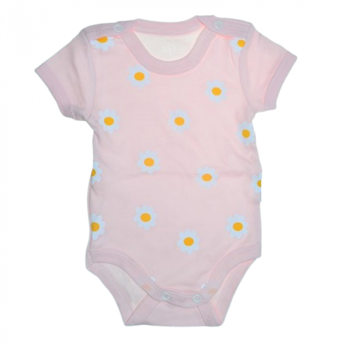 Body cu maneca scurta, pentru fete, Mini Junior 2119FR, Roz [1]