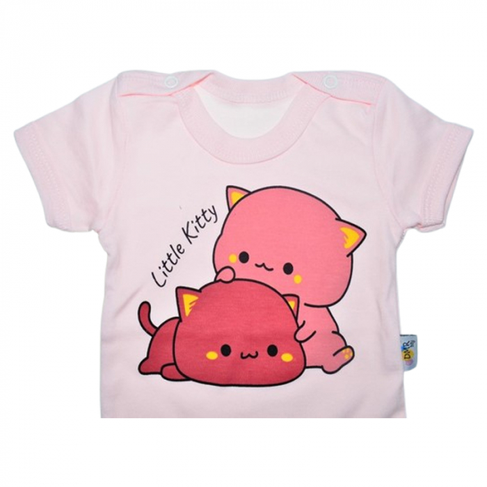 Body cu maneca scurta, pentru fete, Mini Junior 2119LKR, Roz [3]