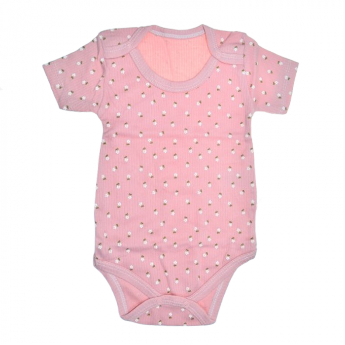 Body cu maneca scurta pentru fete Mini Junior 2605TK-1, Roz [1]
