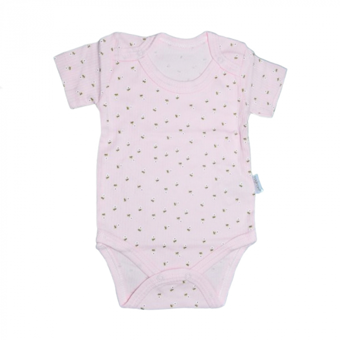 Body cu maneca scurta pentru fete Mini Junior 2605TK, Roz [1]