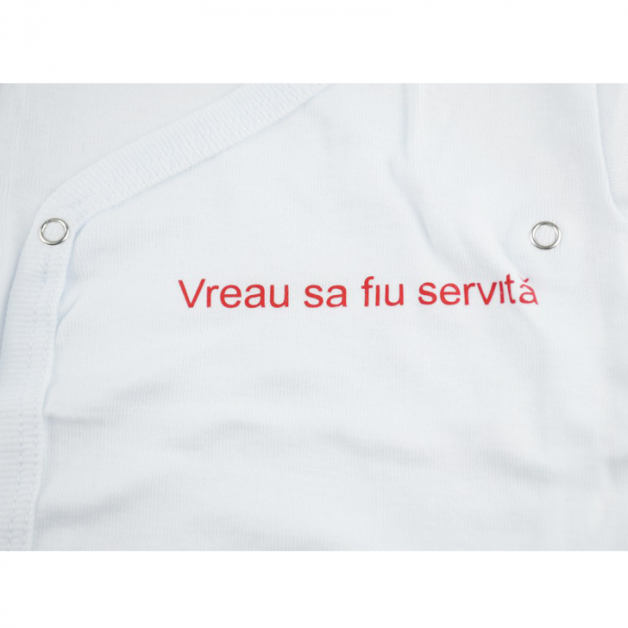Body cu maneca scurta pentru fete Pifou Model 10 MS M10-MS2-50, Alb [3]