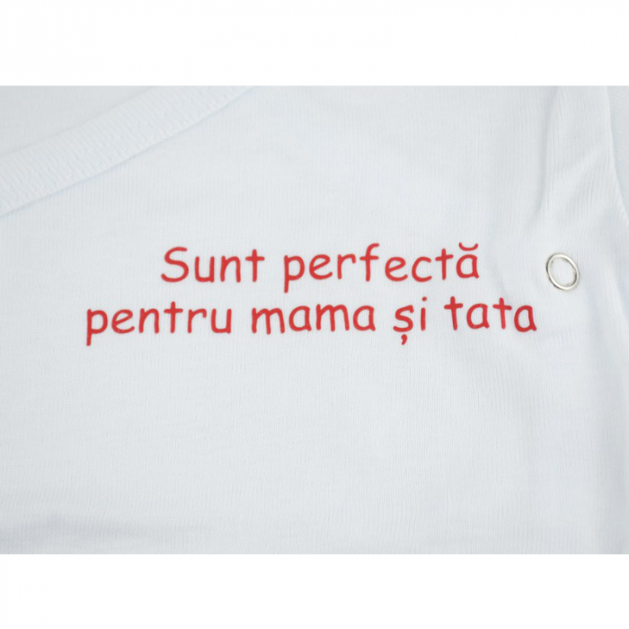Body cu maneca scurta pentru fete Pifou Model 10 MS M10-MS4-56, Alb [3]