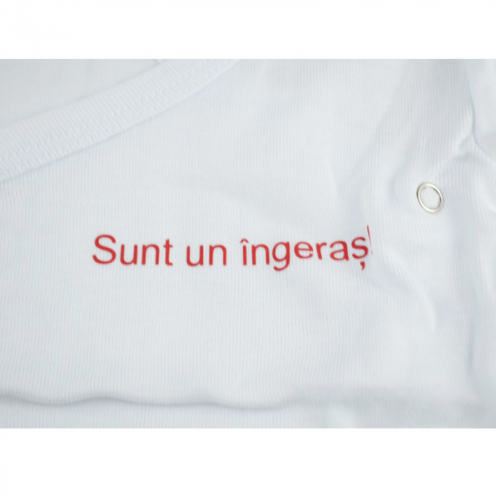 Body cu maneca scurta pentru fete Pifou Model 10 MS M10-MS5-56, Alb [3]