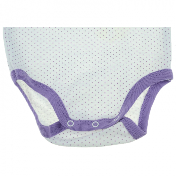 Body cu maneca scurta pentru fete Pifou Model 6 MS6M-82-88-cm, Alb [2]