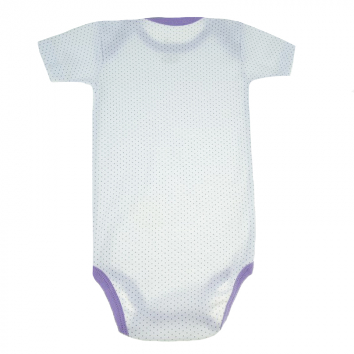 Body cu maneca scurta pentru fete Pifou Model 6 MS6M-82-88-cm, Alb [3]