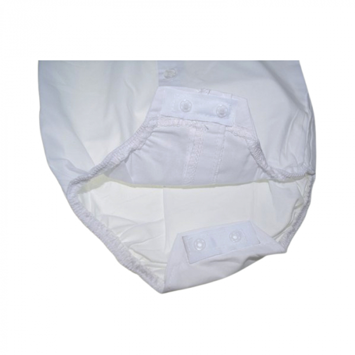 Body cu maneca scurta, tip camasa pentru baieti, Mini Junior, BC0307, Alb [3]