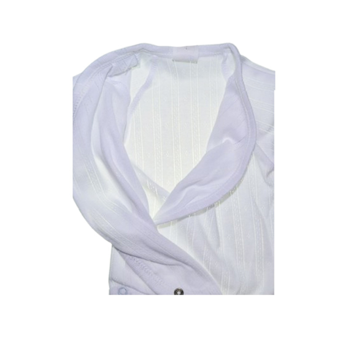 Body din bumbac, cu maneca lunga, pentru bebelusi, Mini Junior 1209A-56, Alb [3]