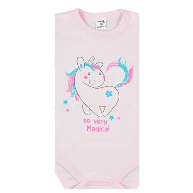 Body cu maneca lunga pentru fete Koala Amma Jednorozec T1-646R-74, Roz [2]