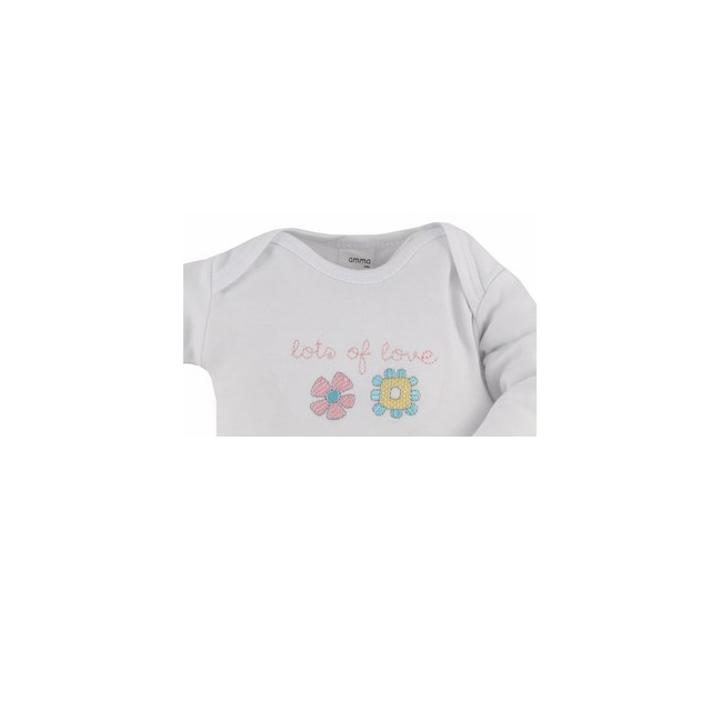 Body cu maneca lunga pentru fete Koala Flower A01-032_86 cm, Alb [2]