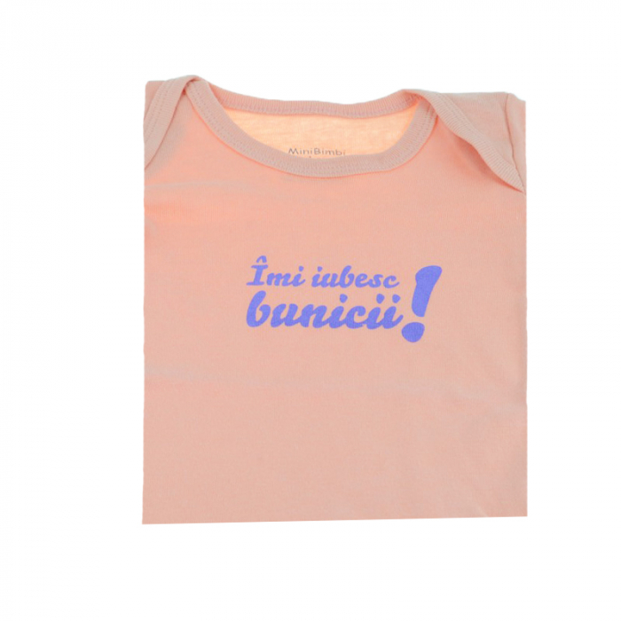 Body cu maneca lunga pentru fete Mini Bimbi BMB-02CO-86-cm, Coral [2]