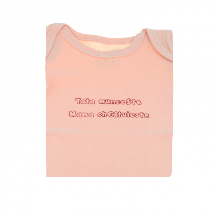 Body cu maneca lunga pentru fete Mini Bimbi BMB-03CO-86-cm, Coral [2]