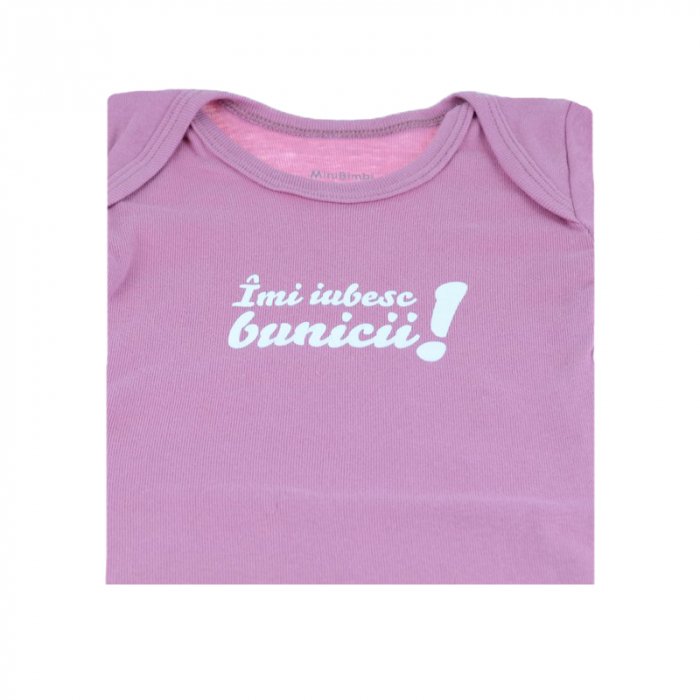 Body cu maneca lunga pentru fete Mini Bimbi BMB-08RZ-92-cm, Roz [2]