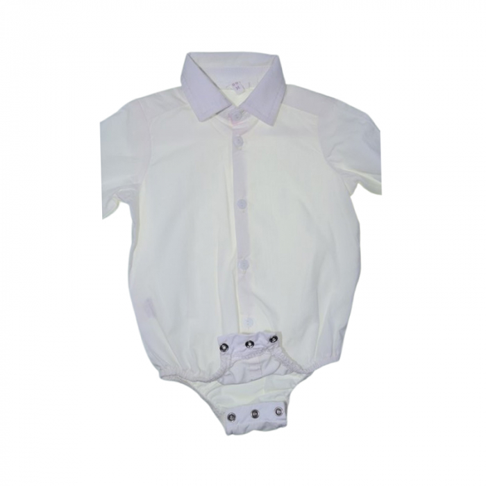 Body tip camasa cu maneca lunga pentru baieti, Mini Junior MJ-0303-2, Alb [4]