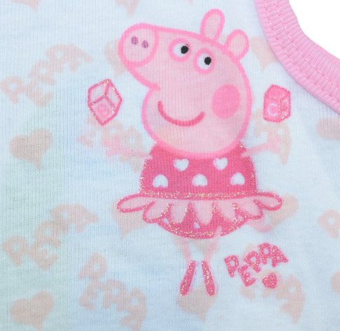 Body tip maiou pentru fete Sun City Peppa Pig EN5644R1-74-cm, Alb [2]