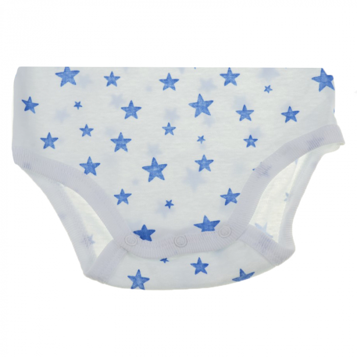 Body tip maiou pentru baieti Pifou Model 5 BFMP-2-68-cm, Alb [2]