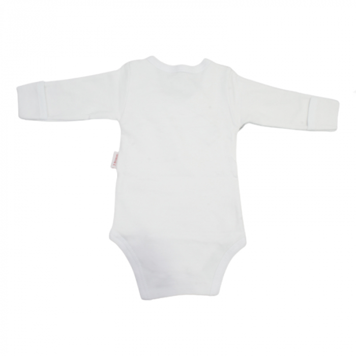 Body cu maneca lunga pentru copii Baleno BBY-5, Alb [2]