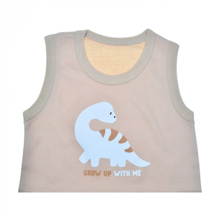 Body tip maiou, pentru baieti, Mini Junior 3117DB, Bej [3]