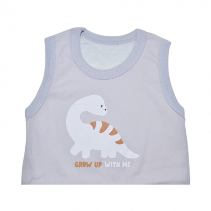 Body tip maiou, pentru baieti, Mini Junior 3117DG, Gri [3]