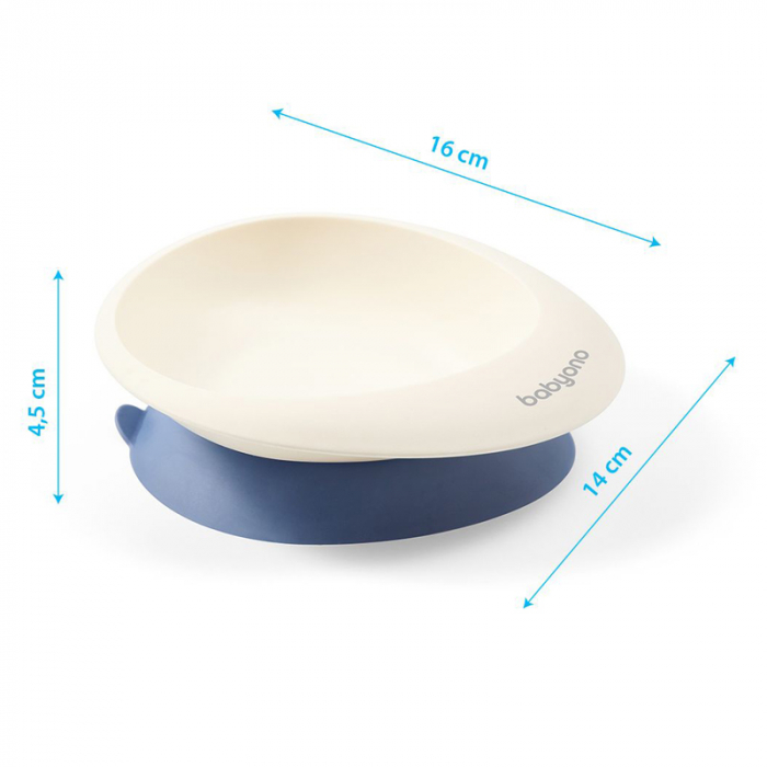 Bol pentru hrana 230 ml BabyOno 1077, Alb [3]