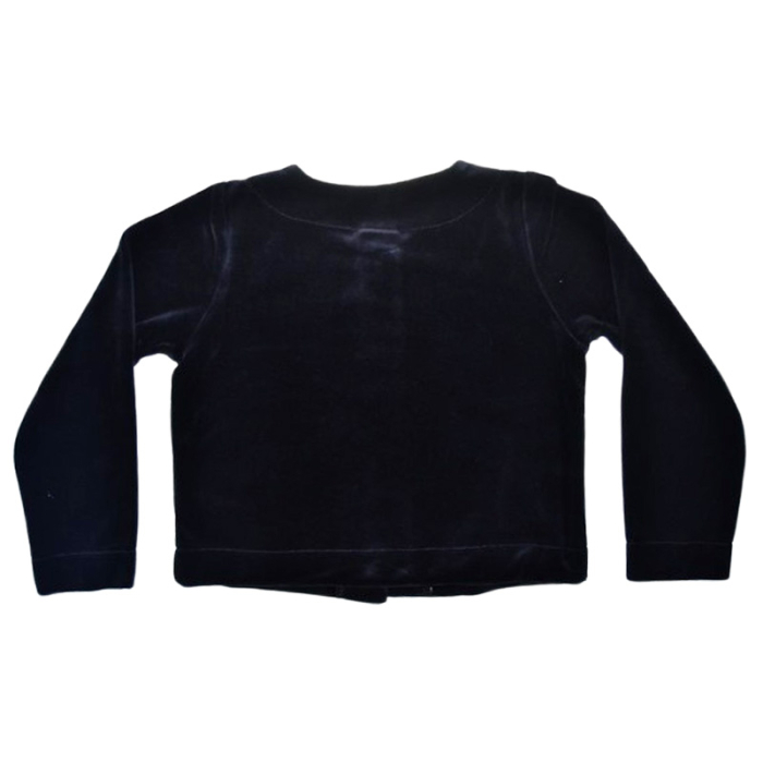 Bolero cu maneca lunga, din catifea, pentru fete, Atut 0539N-98, Negru [2]