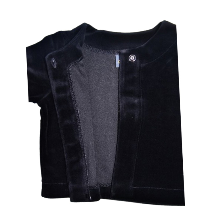 Bolero cu maneca lunga, din catifea, pentru fete, Atut 0539N-98, Negru [3]