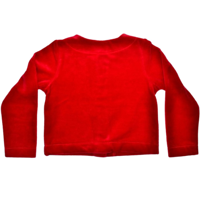 Bolero cu maneca lunga, din catifea, pentru fete, Atut 0539R, Rosu [4]