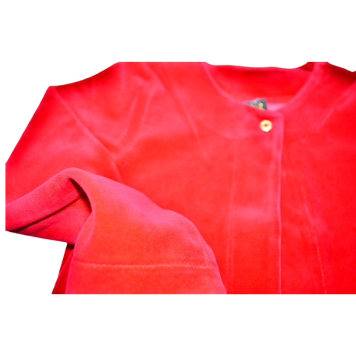 Bolero cu maneca lunga, din catifea, pentru fete, Atut 0539R, Rosu [5]