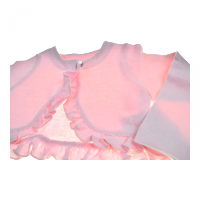Bolero cu maneca lunga pentru fete, Mini Junior BLR0188, Roz [2]