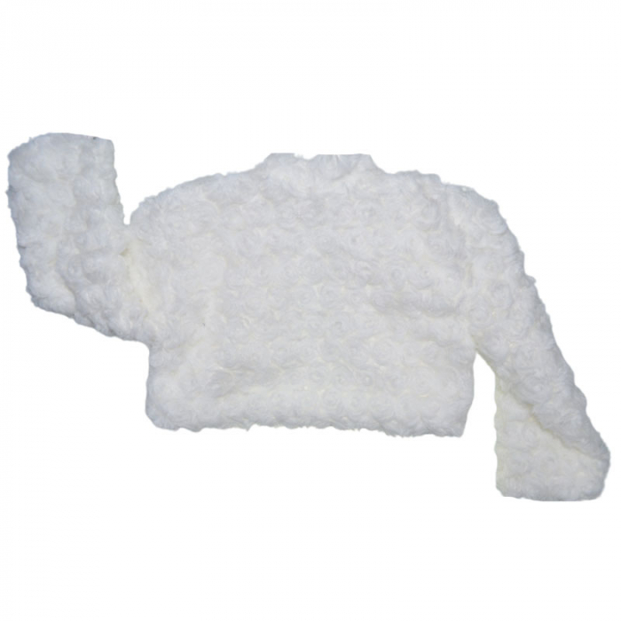 Bolero din blanita pentru fete Mini Junior BLRO2-C-98-cm, Crem [2]