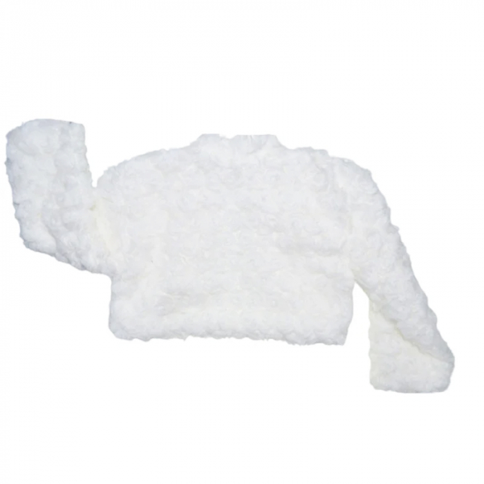 Bolero din blanita pentru fete Mini Junior BLRO2-A, Alb [2]