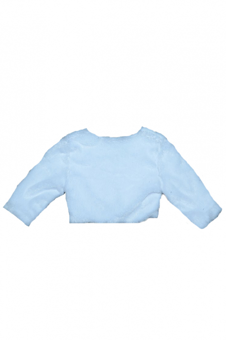 Bolero din blanita pentru fete Sara Line SRLN1-A-86-cm, Alb [3]
