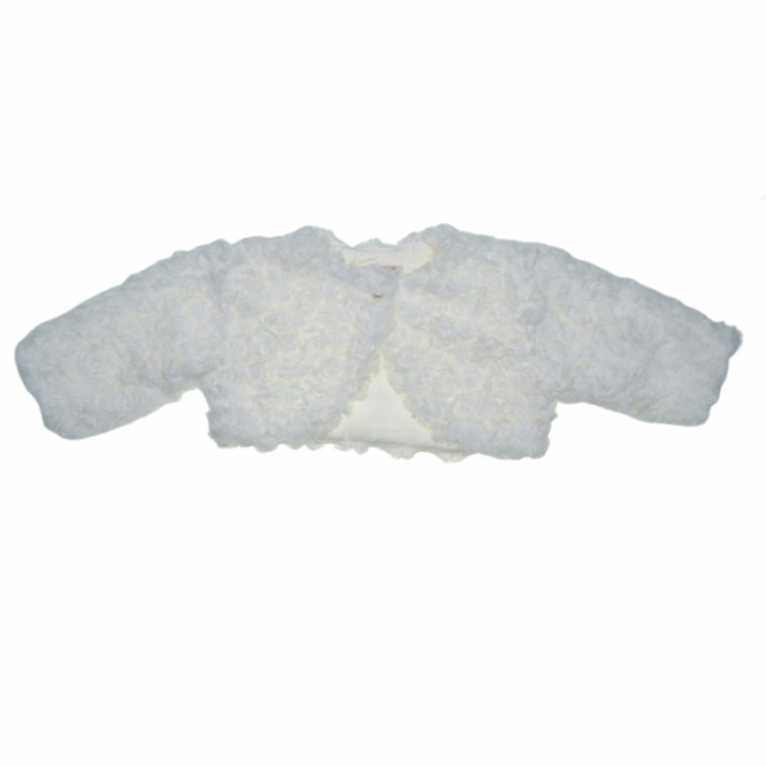 Bolero elegant din blanita pentru fete Mini Junior BLO-MJ1, Alb [1]