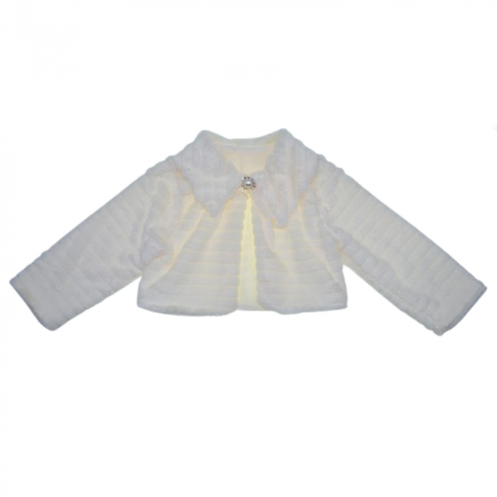 Bolero elegant din blanita pentru fete Mini Junior BLO-MJ2, Crem [1]