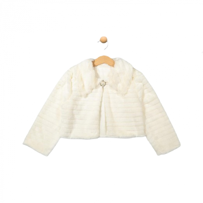 Bolero elegant din blanita pentru fete Mini Junior BLO-MJ2, Crem [5]