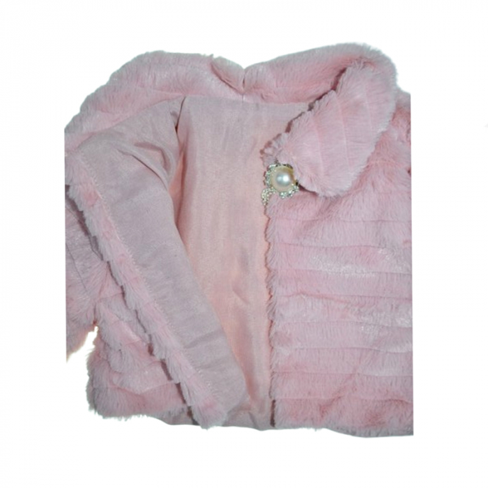 Bolero elegant din blanita pentru fete Mini Junior BLO-MJ3, Roz [3]