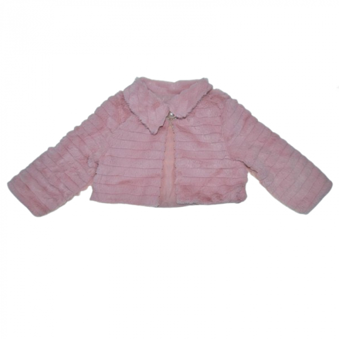 Bolero elegant din blanita pentru fete Mini Junior BLO-MJ3, Roz [1]