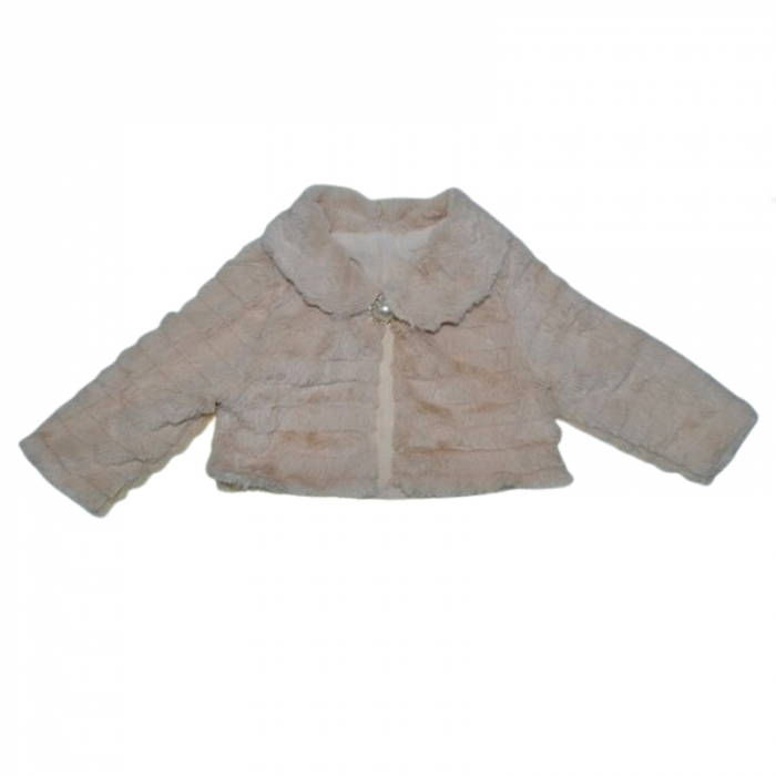 Bolero elegant din blanita pentru fete Mini Junior BLO-MJ4, Bej [1]