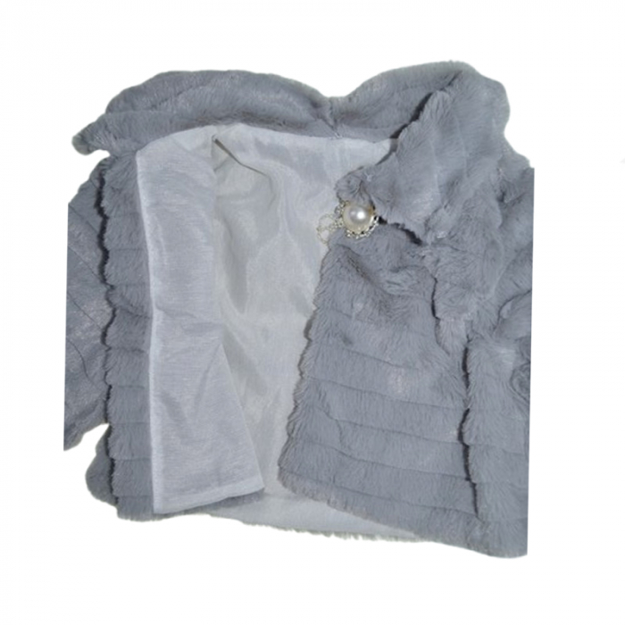 Bolero elegant din blanita pentru fete Mini Junior BLO-MJ5, Gri [3]