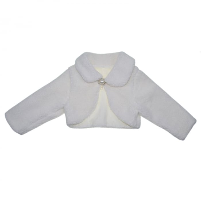 Bolero pentru fete Mini Junior BLO-MJ7, Alb [1]