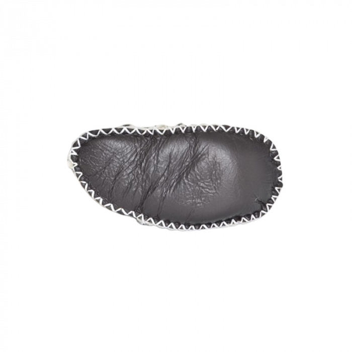 Botosei din piele, imblaniti pentru bebelusi, Mini Junior, BTSBBMJ-1, Negru [5]