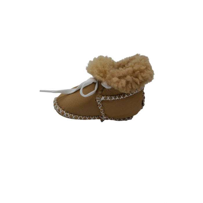 Botosei din piele, imblaniti pentru bebelusi, Mini Junior, BTSBBMJ-5, Bej [4]