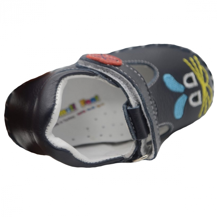Pantofi din piele pentru baieti Small Foot SMFT10B-18, Bleumarin [3]