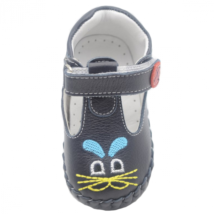 Pantofi din piele pentru baieti Small Foot SMFT10B-18, Bleumarin [2]