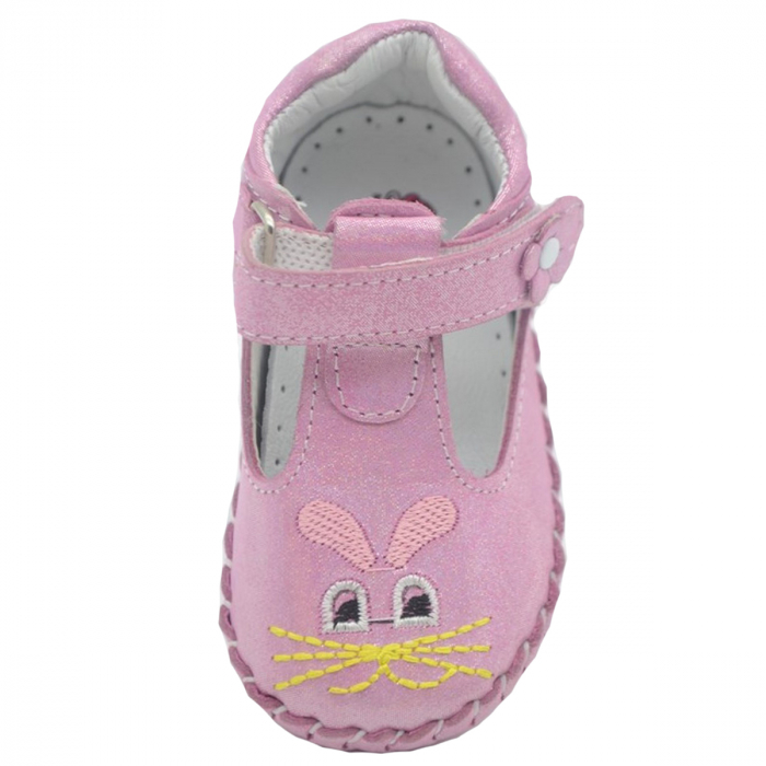 Pantofi din piele pentru fete Small Foot SMFT7F-18, Roz [2]