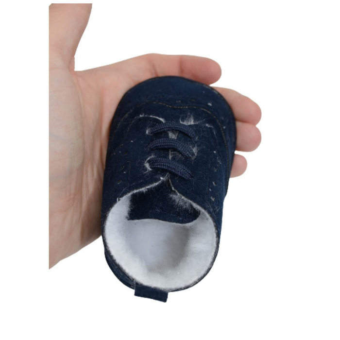 Botosei eleganti imblaniti pentru baieti Christopher Baby Club KOD-6277, Bleumarin [3]