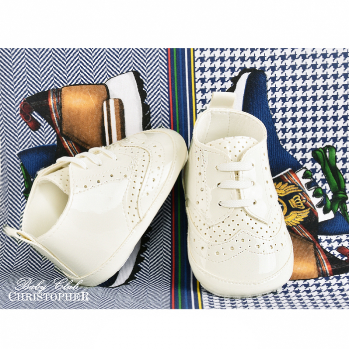 Botosei eleganti pentru baieti Christopher Baby Club 6383-10-0-3-luni, Crem [4]
