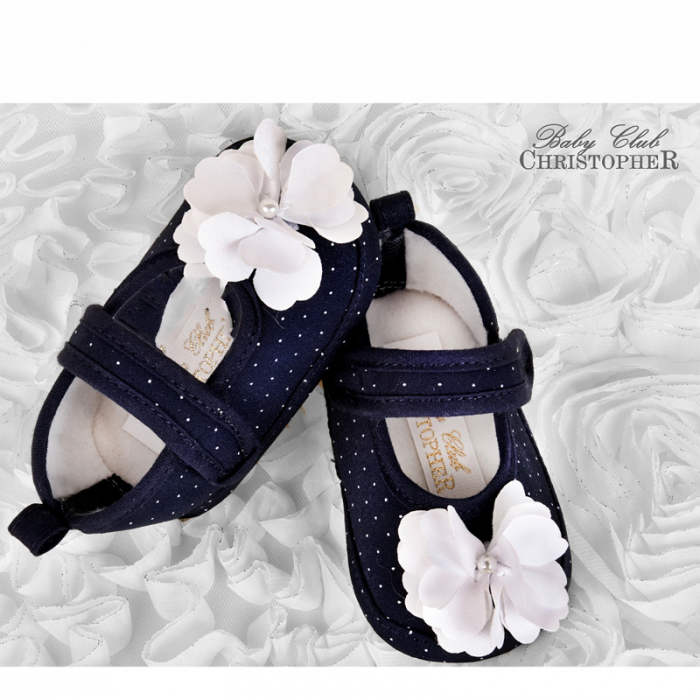 Botosei eleganti pentru fete Christopher Baby Club 6352-BL-10-0-3-luni, Bleumarin [4]